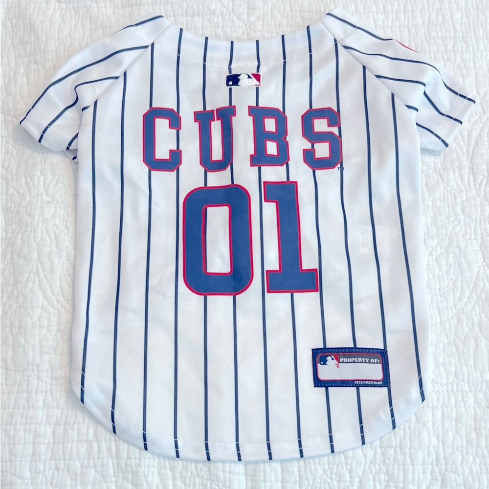 🍊Cubs Dog Baseball Jersey - White and Blue Medium🍊